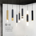 Modern minimalist linear single-head pendant light, italian-inspired light luxury style, suitable for bedrooms, bedside tables, bars, restaurants, and hotels