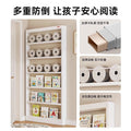 Behind-the-door bookshelf, ultra-slim over-the-door organizer, steel kids' storage rack for picture books, home wall bookshelf