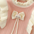 Girls' knitted sweater dress with bow detail - new autumn/winter  collection