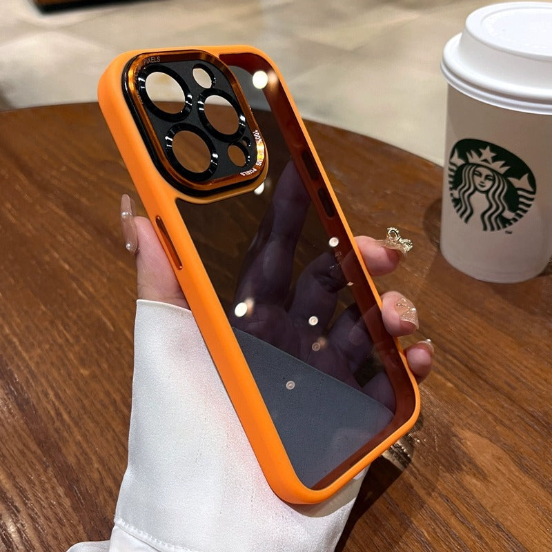Golden shield compatible iphone 17 metal lens phone case, hardware eye protection, apple 16 full coverage drop-proof protective shell with magnetic attachment