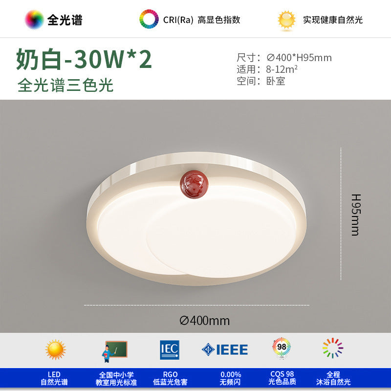 Cream wind living room light led ceiling light creative personality eye protection full spectrum master bedroom light room Zhongshan lighting