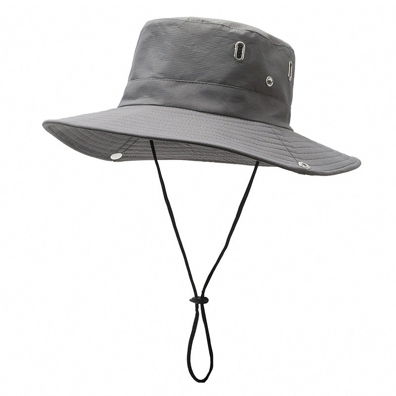 Men's bucket hat fishing outdoor visor wild camping basin hat construction site sun protection hat large brim hat