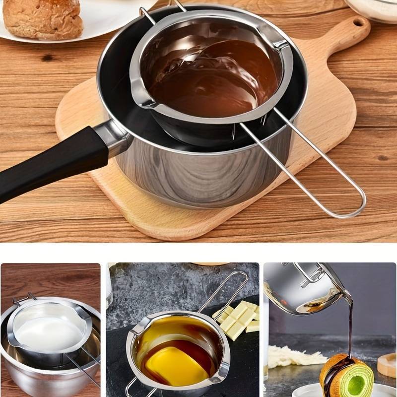 Chocolate melting pot stainless steel water bath heating container melting bowl cheese butter melter baking tool