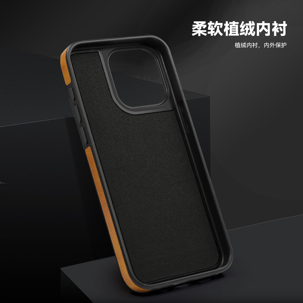 Leather stand foreign trade model compatible with iphone 16 phone case apple 17 pro max crystal shield magnetic protective cover 14