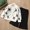 Girls' knitted sweater dress set - autumn/winter  new collection - baby girl pleated skirt top and jacket outfit