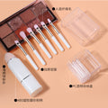 New 8-in-1 square makeup brush set - mini travel size, portable, retractable blush brush, eyeshadow brush, and makeup brush set