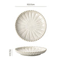Retro kiln-turned ceramic western food steak plate with beads stylish dessert pastry plate ceramic snack plate afternoon tea plate