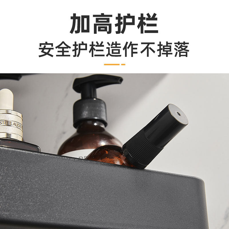 Integrated tripod, bathroom rack, wall hanging, no punching, bathroom cosmetics storage, space aluminum corner shelf