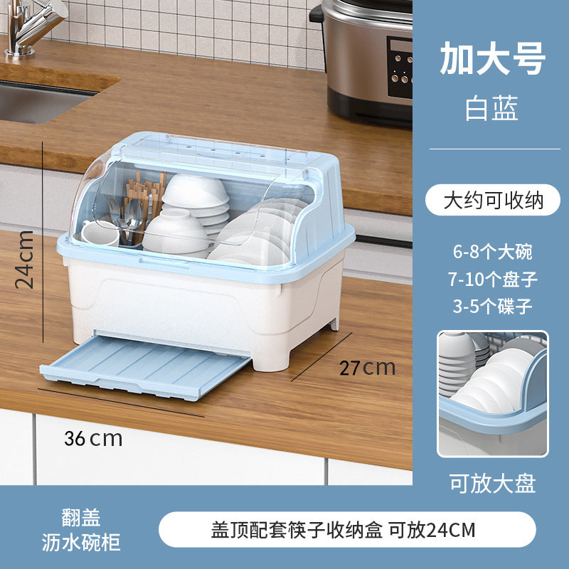 Drain cupboard kitchen bowl tableware box for home storage box with lid bowl rack dishes dishes rack dormitory