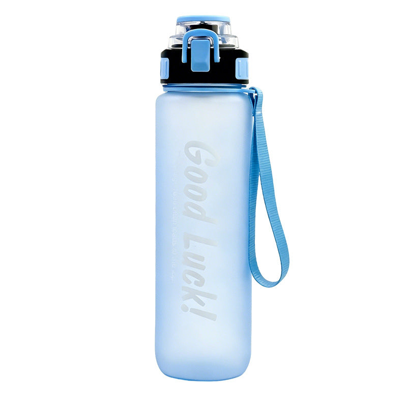 High-style sports water bottle with a creative frosted finish. large capacity, perfect for summer. portable plastic cup ideal for cycling, fitness, and sports