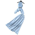Gentle style work clothinghalterbacklessdress women's summercasualcasual waist slimming looktwo-piece setelegantsuit