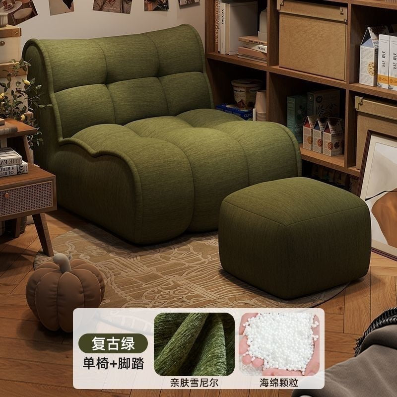 Lazy sofa single retro tatami sofa chair living room small sofa for homeplaid sofa chair small apartment