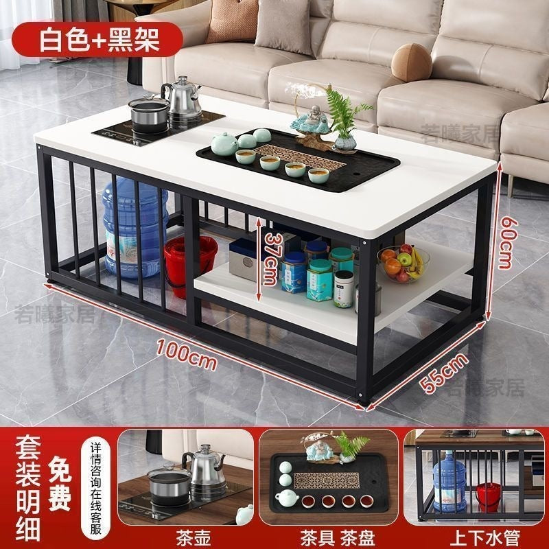 Tea table casual small apartment coffee table small tea table living room fully automatic simple tea making all-in-one table for home kung fu coffee table