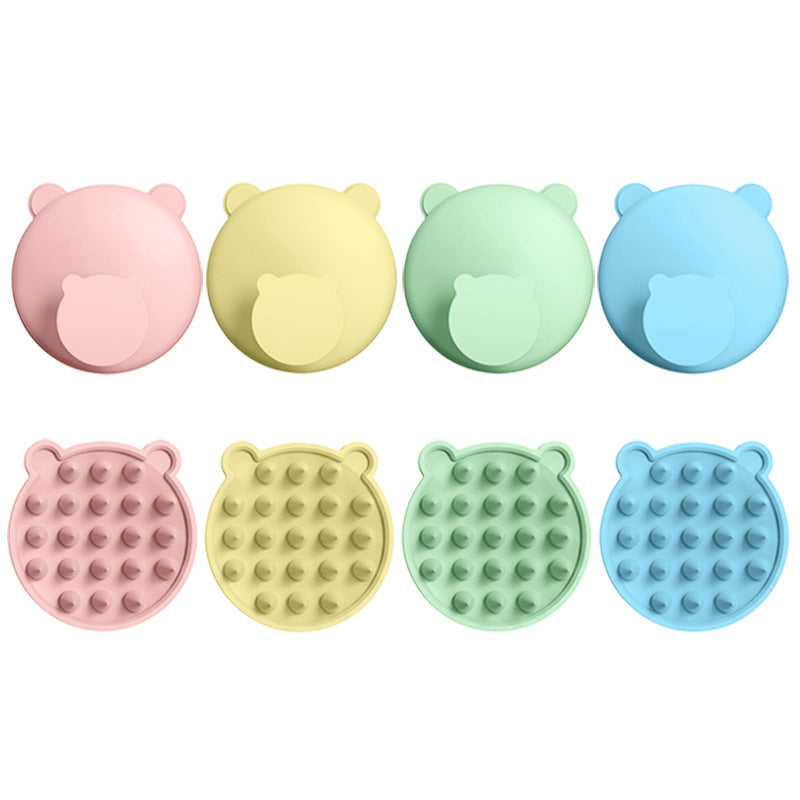 Bear Silicone Shampoo Brush Head Bath Massage Comb Grabber Silicone Shampoo Brush Bath Scalp Massage Brush