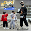 Boys'  cartoon top spring/autumn sweatshirt set - middle to big kids' nezha long-sleeve outfit - crew neck children's clothing - boys' two-piece set