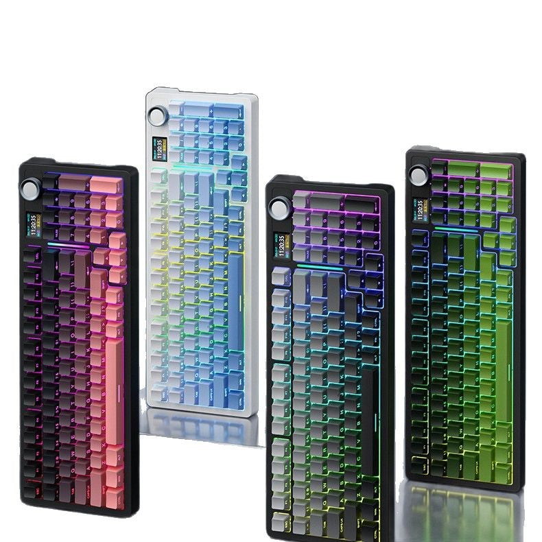 Sanju sg99pro three-mode wireless bluetooth with display customized hot-swappable mechanical keyboard side engraved gradient