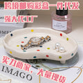 Scandinavian ins tall tray jewelry storage ornaments photo props plate entrance storage high-looking stylish plate