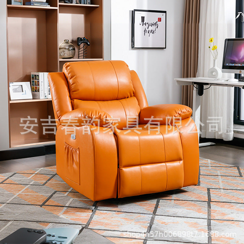 Space sofa capsule lazy electric massage single faux leather rocking reclining functional sofa chair - comfortable & multifunctional