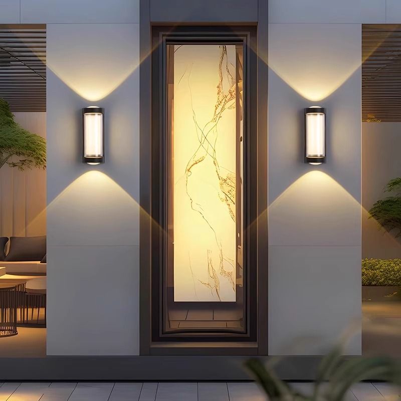 Led modern minimalist waterproof wall light outdoor courtyard lamp double head balcony light hotel corridor living room staircase wall sconce