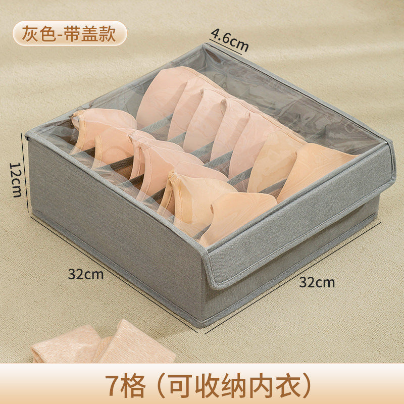 Socks storage box, underwear, underwear, bra, household box, dormitory drawer type fabric division, wardrobe finishing artifact