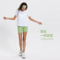 Summer loose breathable yoga top women's side slit quick-dry running fitness sports short sleeve dss125