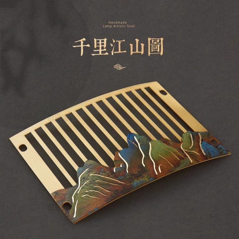 [Jiangshan] 2024 high-end new Chinese ceiling lamp, marble living room lamp zen square bedroom Chinese style