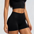 Amazon high-waisted butt-lifting yoga shorts - seamless peach lift, workout leggings, activewear, no camel toe