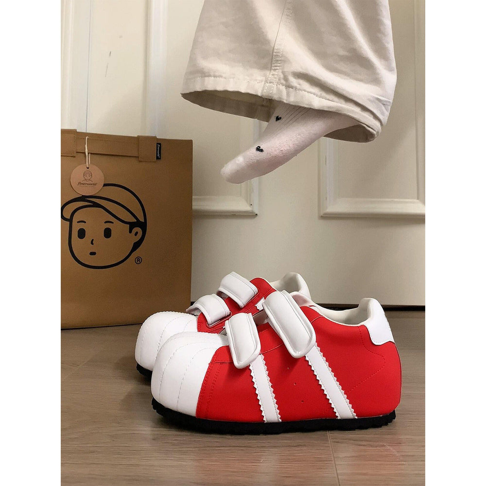 2026spring & fallflats hidden heel agar shoes big toe ugly cute bread casual shoes women's velcro sports german training shoes