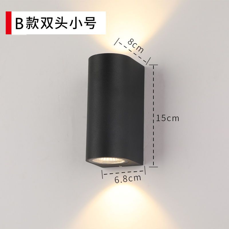 Led wall lamp hotel courtyard balcony waterproof stair aisle outdoor wall washer up and down light wall illumination light