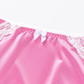 European and american hot-selling satin sexy lace plus size panties women's bow french comfort  women's underwear