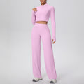 Cloud-feel quick-dry zip-up yoga set - high-waisted, slim-fit, outdoor casual running & fitness activewear for women