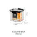 Kitchen snap-seal jars, household food-grade storage containers, transparent medicinal herb plastic airtight boxes, spice storage boxes