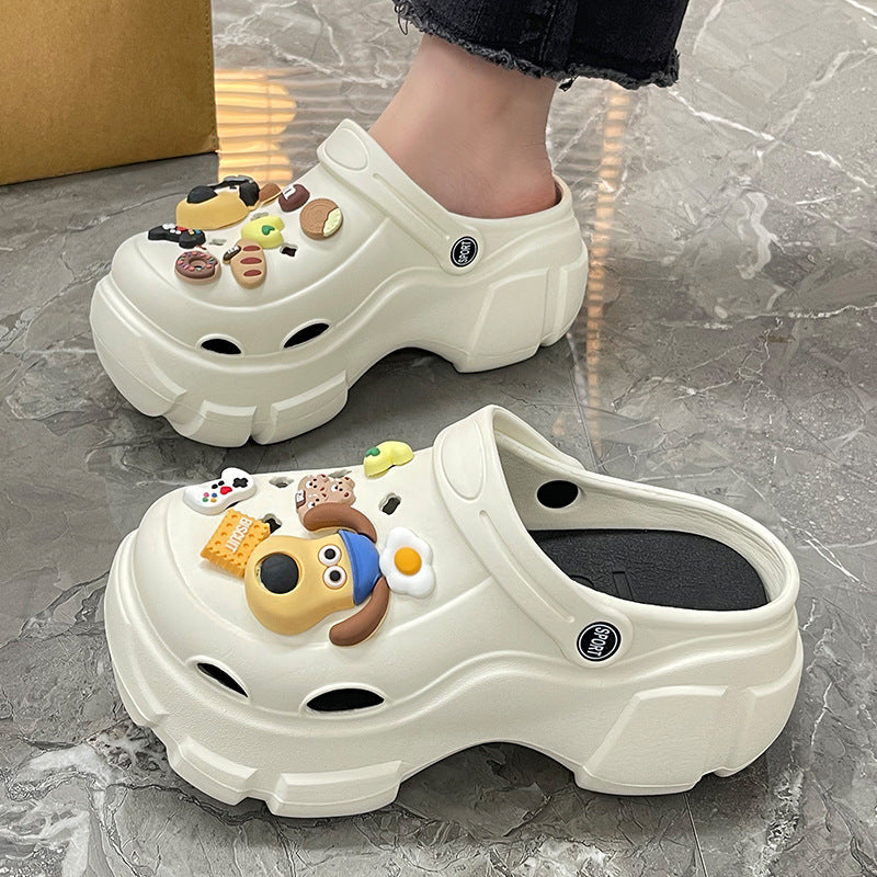 Thick sole crocs women's new arrival heightenednon-slipfashionpopular popular beach sandals outwear summer wholesale