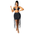 Amazon  hot selling women's skirt fashionnew arrivalhigh waistsexyexport woven belt denim skirt