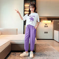 Girls' summer outfit: stylish  new collection - trendy short-sleeve top and shorts set for girls and big girls