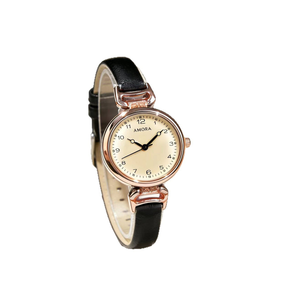 2026 new cross-border watch - stylish retro round watch for middle and high school students, women's watch - dropshipping available