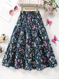 Children's floral print skirt