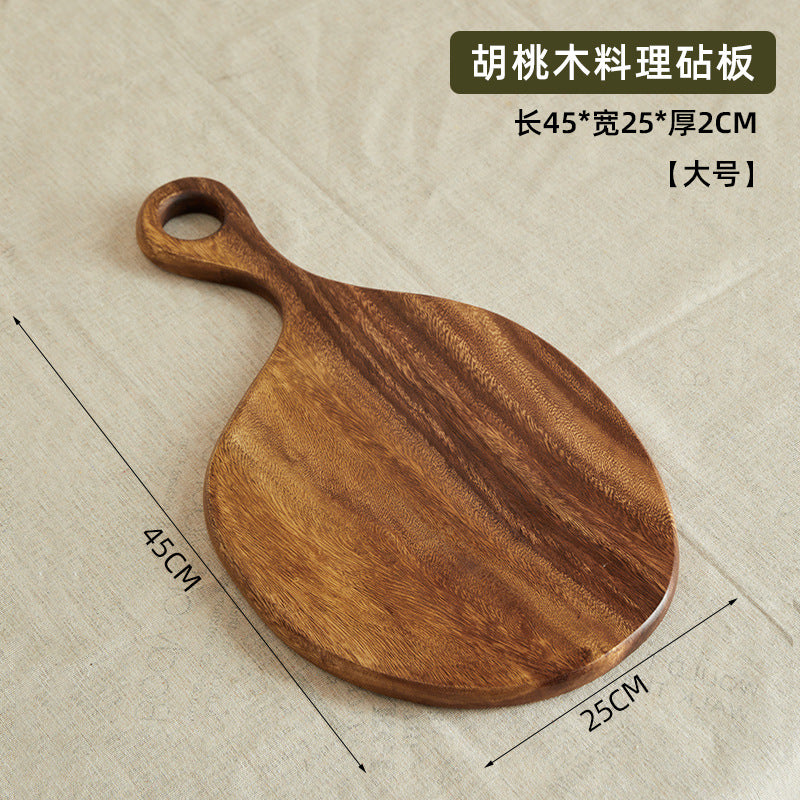 solid wood walnut bread board cutting board pizza steak creative fruit wooden bread board kitchen household tray