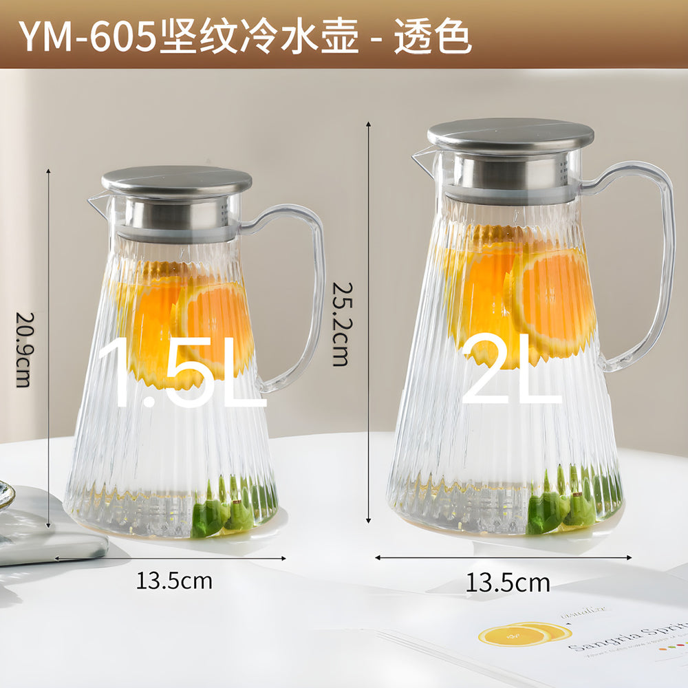 Acrylic pc water pitcher - large capacity cold water dispenser - premium home tea pot - commercial juice pitcher - water dispenser set