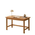 Solid wood desk with drawer - minimalist office study table for students, home use, writing desk, computer desk for middle and high school students' bedrooms