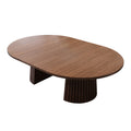 Source factory oval dining table designer wabi-sabi style popular scandinavian dining table can be long or short pull-out dining table