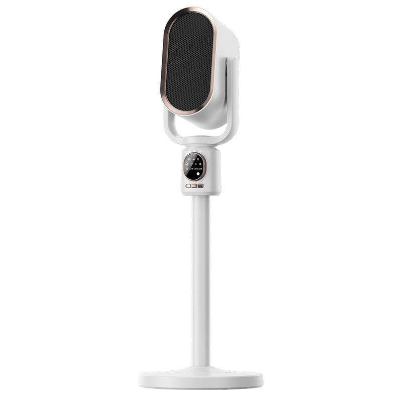 Oscillating stand fan heater - home & office use, compact space heater, desktop remote control, timer function, 110v high-power electric heater