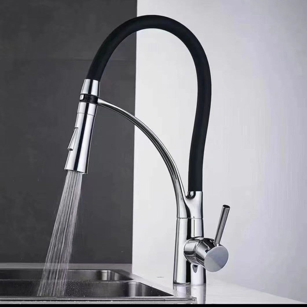 Cross-border kitchen faucet hot and cold water stretching universal silicone tube tip tee nozzle vegetable basin dishwashing basin