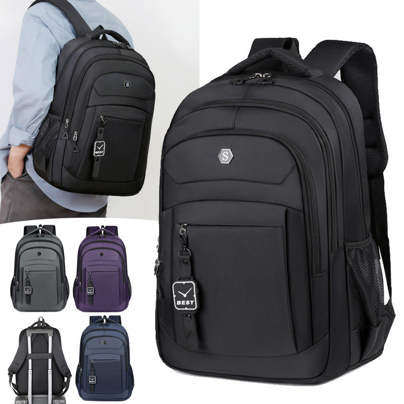 Cross-border backpack men and women junior high school high school college students Oxford cloth North American schoolbag large capacity European travel backpack