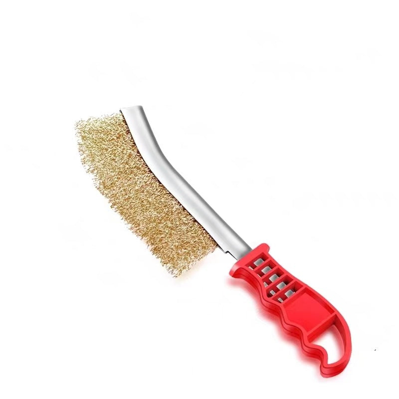 Oven cleaning accessory tool all-in-one brush plastic copper wire brush three-in-one cleaning brush bbq high-temperature cleaning gadget
