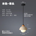 Classy bedroom bedside small chandelier single head medieval wabi-sabi style japanese styleretro restaurant bar table wood cream style