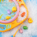Little yellow duck electric music rotating magnetic fishing game - cross-border early education pretend play educational toy for boys and girls