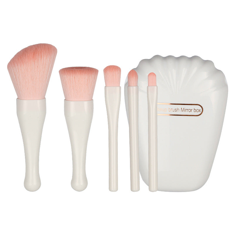 shell mirror brush 5-piece set of brushes portable brush bag multi-functional makeup brush beauty personal care tools makeup brush