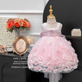 summer girls' couture heavily embellished pink floral princess dress - little girl's high-end formal gown - clearance sale (limited sizes available)
