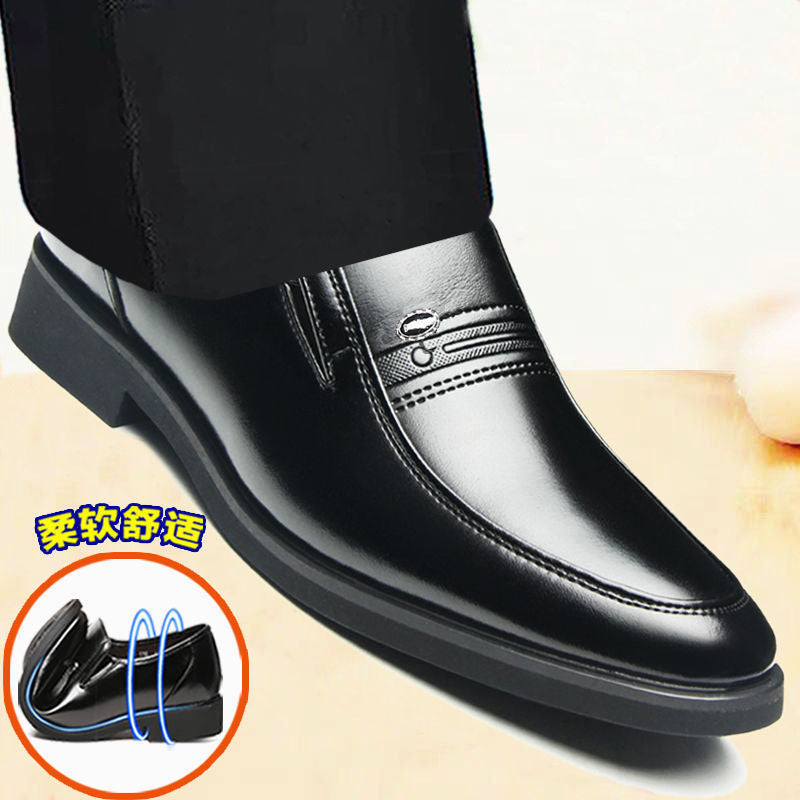 Dad shoes business formal leather shoes men's soft bottom elderly middle-aged and elderly casual men's shoes genuine wedding shoes for men